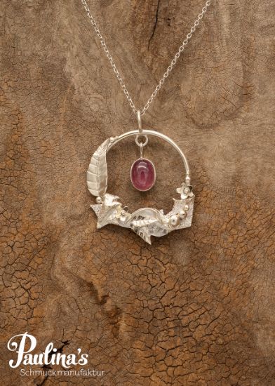 Bild von Kettenanhänger mit Turmalin pink und Sterling-Silber