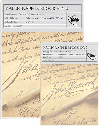 Bild von Kalligraphieblock Nr. 2 95gr. A5 50 Blatt