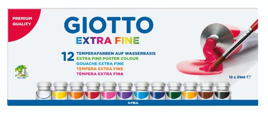 Bild von Giotto Tempera Extra fine 21ml. 12er Tuben