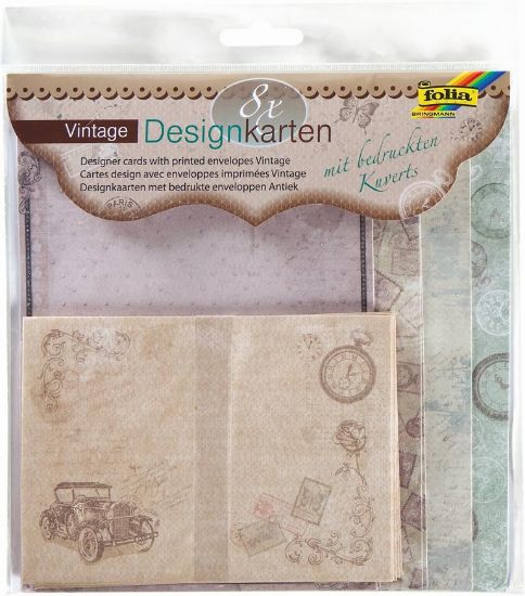 Bild von Designkarten mit Kuverts VINTAGE