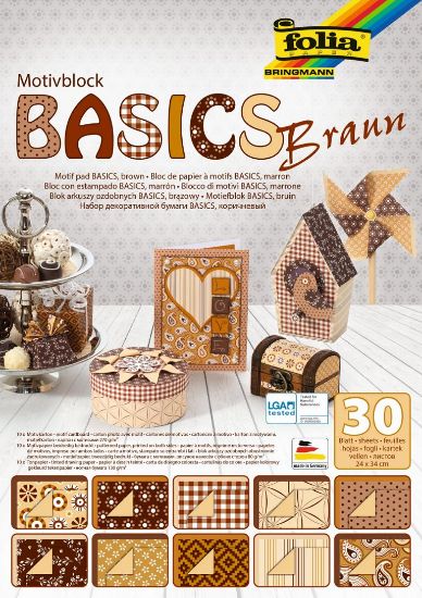 Picture of Motivblock BASICS 24x34cm braun