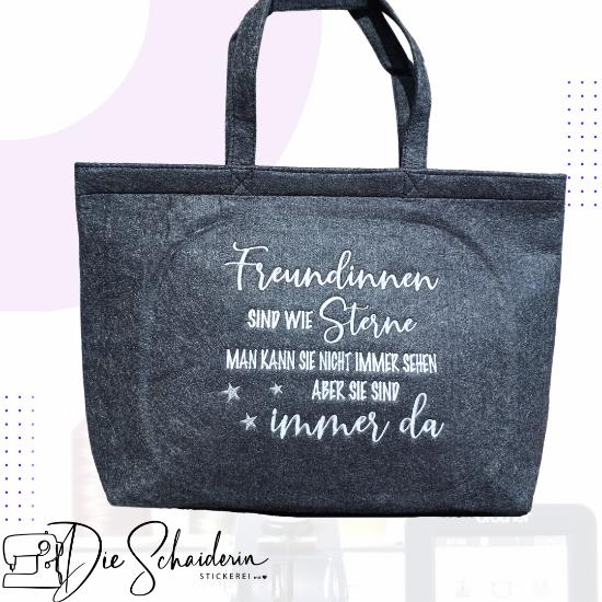 Bild von Filztasche "Freundin", dunkelgrau