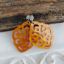 Bild von Ornament-Ohrstecker - Rhombusform aus Resin - flame orange