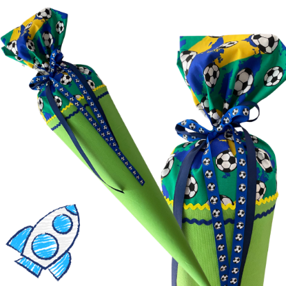 Show details for Personalisierbare Schultüte – Fußball Picture of Personalisierbare Schultüte – Fußball