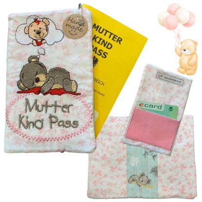 Show details for Handgemachte Mutter-Kind-Pass Hülle – Bärenstark & Herzallerliebst Picture of Handgemachte Mutter-Kind-Pass Hülle – Bärenstark & Herzallerliebst