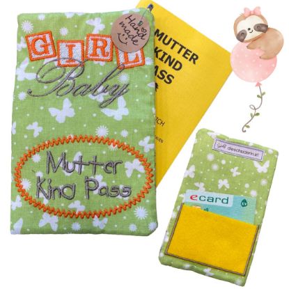 Show details for Mutter-Kind-Pass Hülle „Girl Baby“ – handgemacht & einzigartig Picture of Mutter-Kind-Pass Hülle „Girl Baby“ – handgemacht & einzigartig