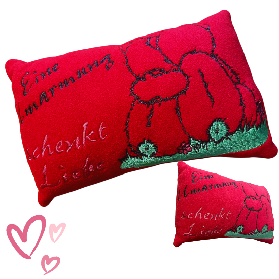 Picture of „Eine Umarmung schenkt Liebe“ – Kissen voller Wärme und Geborgenheit