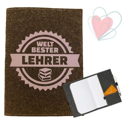 Show details for „Weltbester Lehrer“-Notizbuchhülle Picture of „Weltbester Lehrer“-Notizbuchhülle