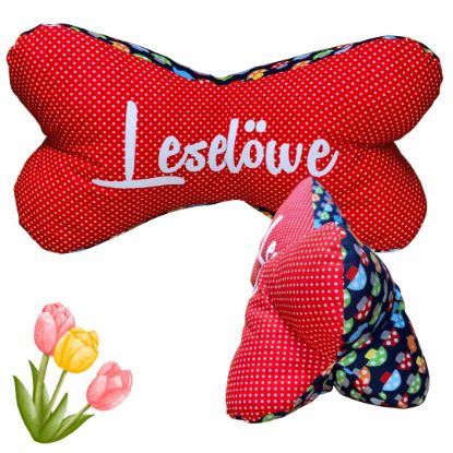 Show details for Leseknochen „Leselöwe“ – Frisch, farbenfroh & funktional Picture of Leseknochen „Leselöwe“ – Frisch, farbenfroh & funktional