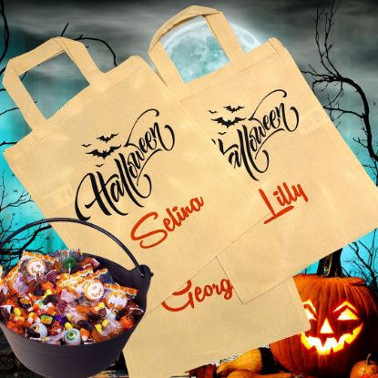 Show details for Personalisierbares Halloween-Sackerl – dein Name, dein Stil, dein Süßigkeiten-Sammler! 🦇🎃 Picture of Personalisierbares Halloween-Sackerl – dein Name, dein Stil, dein Süßigkeiten-Sammler! 🦇🎃