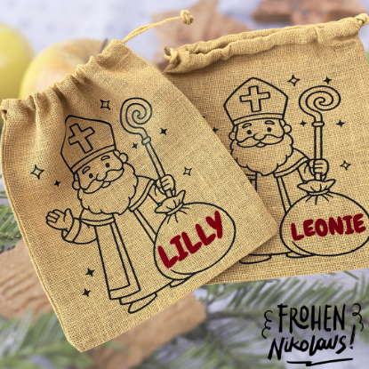 Show details for Nachhaltiges,Personalisierbares Jute-Nikolosackerl 25x30 cm Picture of Nachhaltiges,Personalisierbares Jute-Nikolosackerl 25x30 cm
